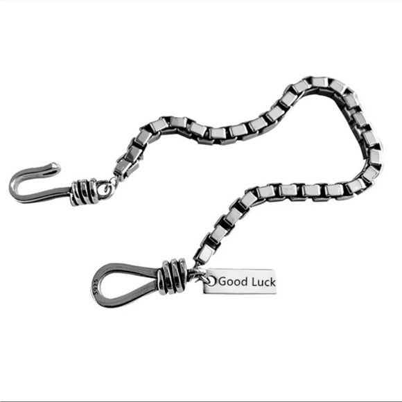 ⭐️ Retro 925 Sterling Silver Simple Good Luck Bracelet - Picture 3 of 9